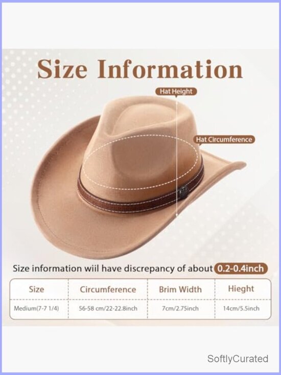 Vintage Style Felt Cowboy Hats with Belt Buckle Unisex Western Costume Hat 4 main image 7